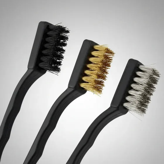 Escova De Aço Cartela 3 Peças Escovinha De Limpeza E Remoção