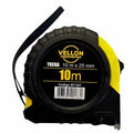 Trena Profissional 10 Metros 25mm Emborrachada Com Trava Manual Reforçada Fita Métrica 10M Retrátil Medição Fita De Aço Vellon Cor Amarelo