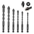 Kit 6 Jogo Broca De Videa Para Furar Porcelanato Metal Vidro