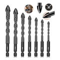 Kit 7 Brocas De Titanio Liga Dura Universal Fura Tudo