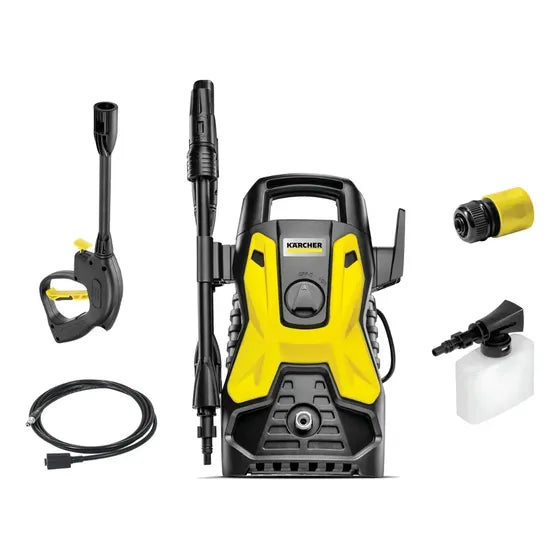 Lavadora De Alta Pressão Kärcher Prática Black 1500 Psi/libras 1400w 300l/h Com Aplicador De Detergente E Lança Regulável 127v