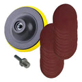 Suporte Para Lixadeira Furadeira + 20 Lixas Com Adaptador Vermelho/amarelo