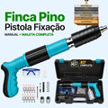 Pistola Fixação Finca Pino Ação Direta Pregos + Maleta Epi Pinador Pregador Grampeador Rebitador De Prego Pressão Manual Ferramenta Para Drywal Gesso Concreto Aço Parede Forro Pvc Grampo Kit Premium