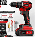 Furadeira de Impacto Brushless 21V com 2 Baterias e Kit 46 Peças