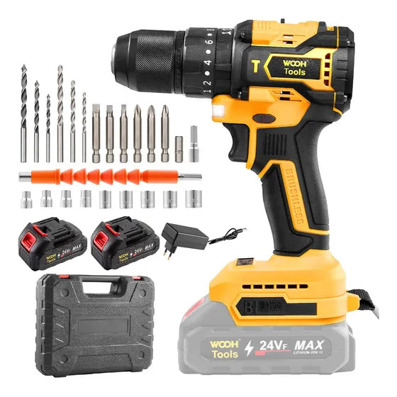 Furadeira Impacto Brushless 1/2 Profissional + Catraca 24p