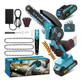 Moto Serra A Bateria 6 polegadas 1200 W Bivolt e 3000 RPM VURYZ Motosserra elétrica portátil com bateria recarregável 3000 mAh para poda de galhos, gramados, projetos de bricolagem, etc., com proteção