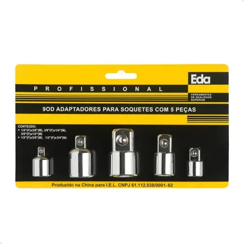 Jogo Kit Adaptador Pito/soquete Catraca 5pcs Soquete