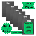 Lixa 220 320 500 800 1200 2000 Kit 1 Cada Polimento Metal