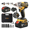 Chave/furadeira De Impacto 2 Em 1, 48v, 350nm 2700rpm, Com 2 Baterias + Acessórios Para Caixa De Ferramentas, Amarela