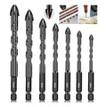 Kit 7 Brocas De Titanio Liga Dura Universal Fura Tudo