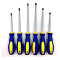 Kit Jogo de Chaves Fenda e Phillips 6 Peças com Cabo Emborrachado 16 a 23cm para Manutenção Reparos Montagem e Uso Doméstico