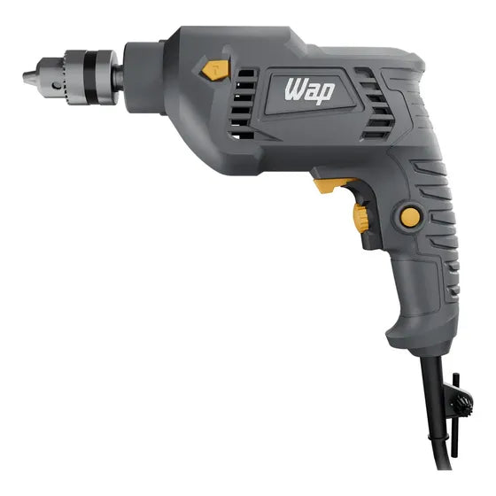Parafusadeira e Furadeira de Impacto WAP WF 700FE Mandril de 3/8'' 700W Cinza e Amarela