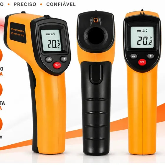 Termômetro Culinário Laser Infravermelho Para Fritura e Assados até 400°C - Marca Blackone