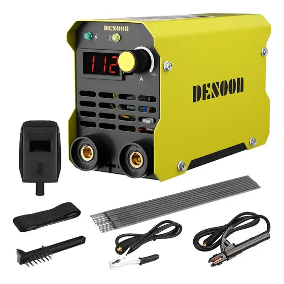 Máquina De Solda Inversora 120a Real Profissional Mma Portátil Soldadora Igbt Com Eletrodo E Máscara De Solda Desoon