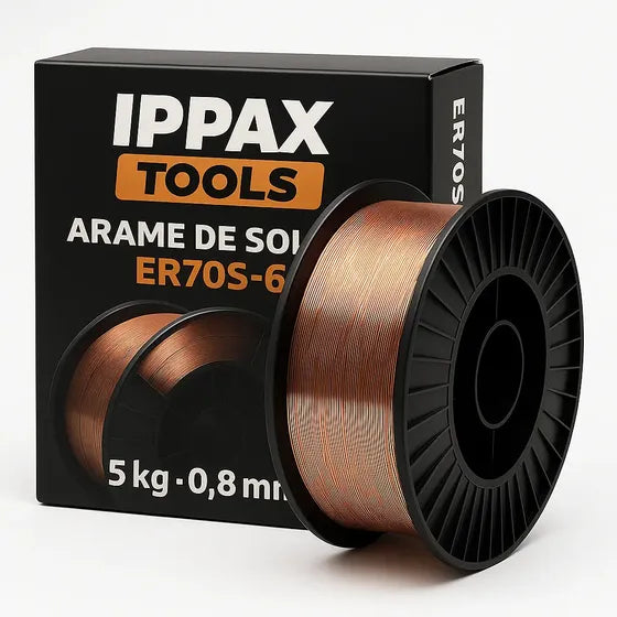 Arame Solda Mig Er70s-6 0,8mm 5kg Com Gás Aws Ippax Tools