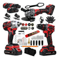 Kit Furadeira Chave Impacto Esmerilhadeira Brushless