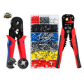 Kit Alicate Crimpar Descascador 1200 Terminais Ilhós Tubular W&amp;g