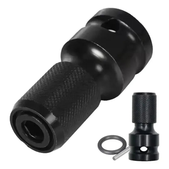 Adaptador De Soquete P/ Chave Impacto 1/2 Em Bits 1/4 Preto