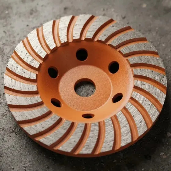 Disco Desbaste Rebolo Turbo Diamantado 115mm Com Rosca M14 Laranja