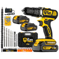 Parafusadeira Furadeira De Impacto 02 Baterias The Black Tools Profissional Tb-21px.2 Kit Completo Com Maleta Acessórios