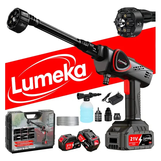 Lavadora de Alta Pressão Portátil LUMEKA XCQ-011 Bateria 21V 550W