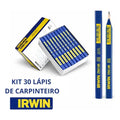 Kit 30un Lápis Para Carpinteiro Marceneiro Pedreiro Irwin