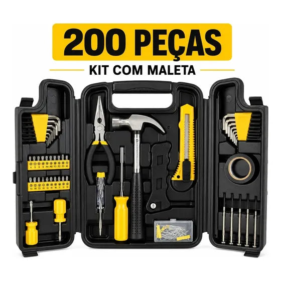 Jogo De Ferramentas 200 Peças - Profissional - Titanium